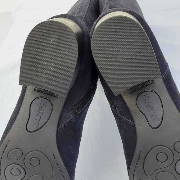 BORN Avala Knee High Blue Suede Boots - Size 10 - Picture 11 of 12